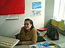 In the office